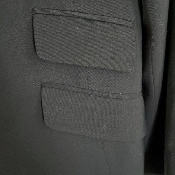 Linda Allard Ellen Tracy Black Button Down Wool Blend Blazer - Picture 3 of 8